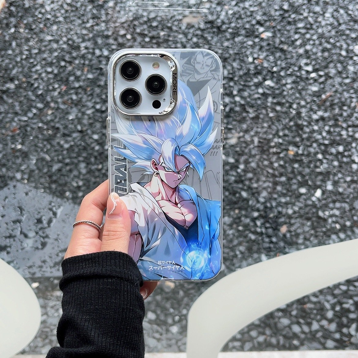 Cartoon Dragon Ball One Piece Luffy Zoro Anime phone case for iPhone 11 12 13 14 15 promax color silver phone accessories