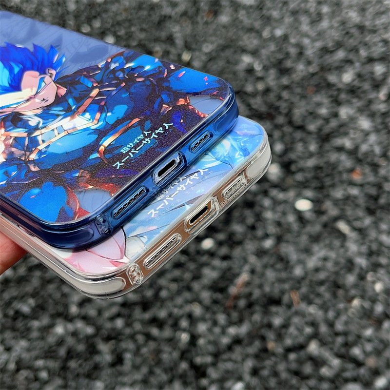 Cartoon Dragon Ball One Piece Luffy Zoro Anime phone case for iPhone 11 12 13 14 15 promax color silver phone accessories