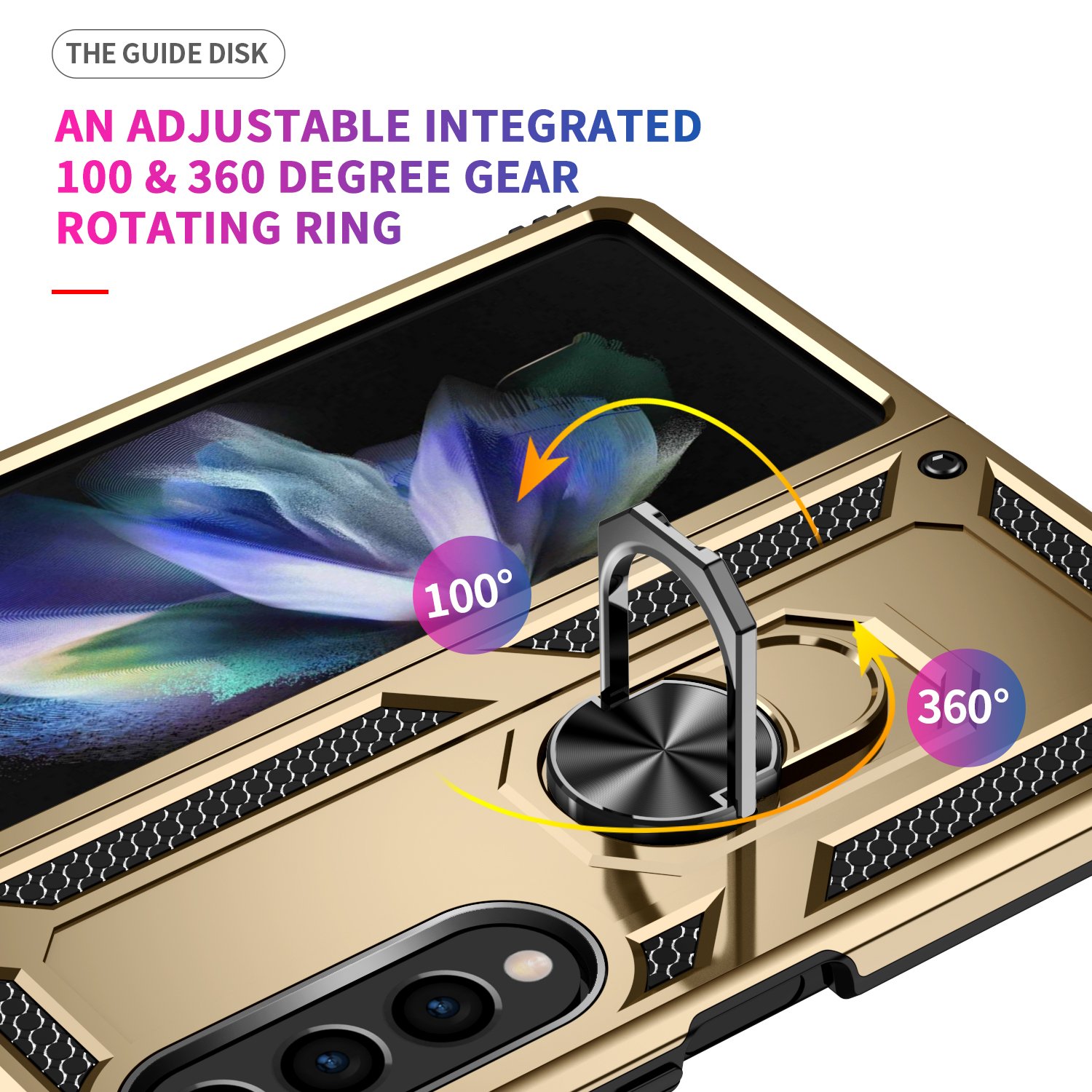 For Samsung Galaxy S23 Ultra Z Fold 3 Z Fold 4 Z Flip 4 Armored Thin And Shockproof Mobile Phone Cases with Ring Holder