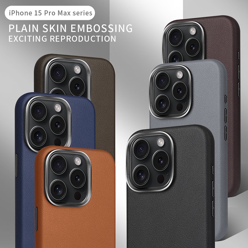 Leather patterned phone case suitable for iPhone 15 Promax 15 Pro plus shock resistant and dirt resistant factory wholesale