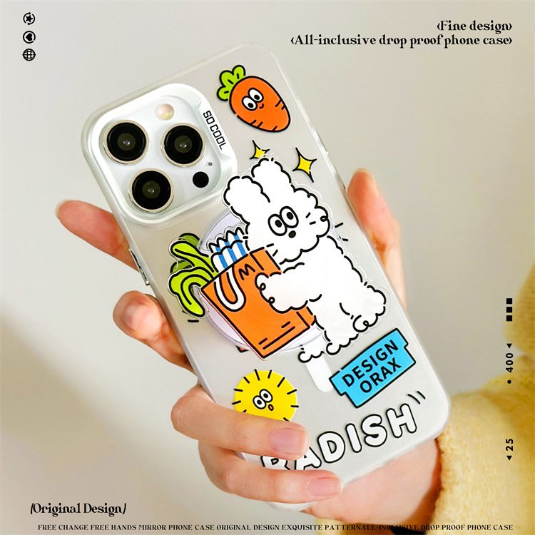 Magnetic Cute Mobile Phone Case Magnet Phone Holder Grip Stand Set For iPhone 15 14 13 12 11 XS XR 78 Plus Custom Design