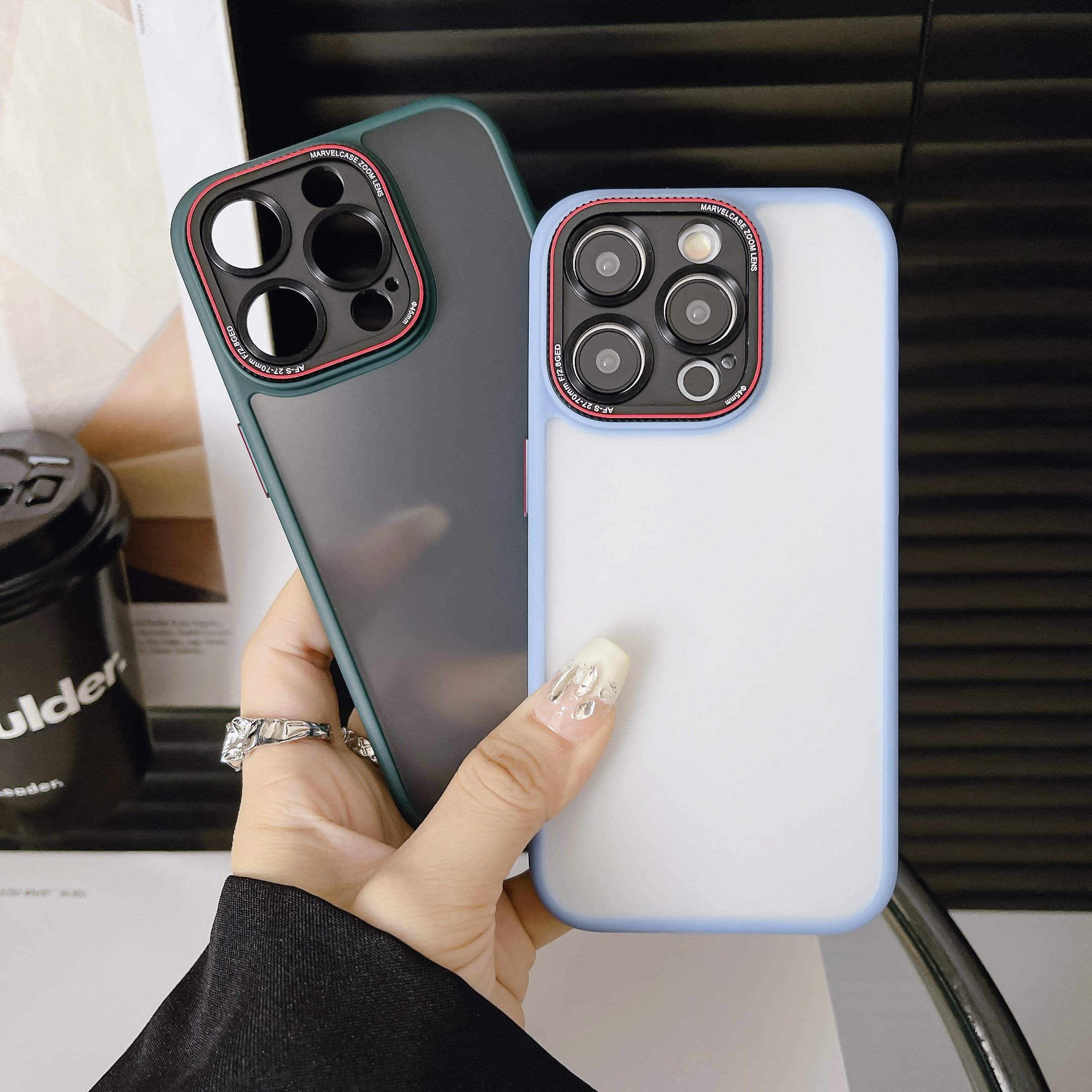Luxury Mobile Phone Cases in Candy Color Waterproof and Shockproof With Lai-ca Lens Frame for iPhone 16 15 14 13 12 Pro Max Plus