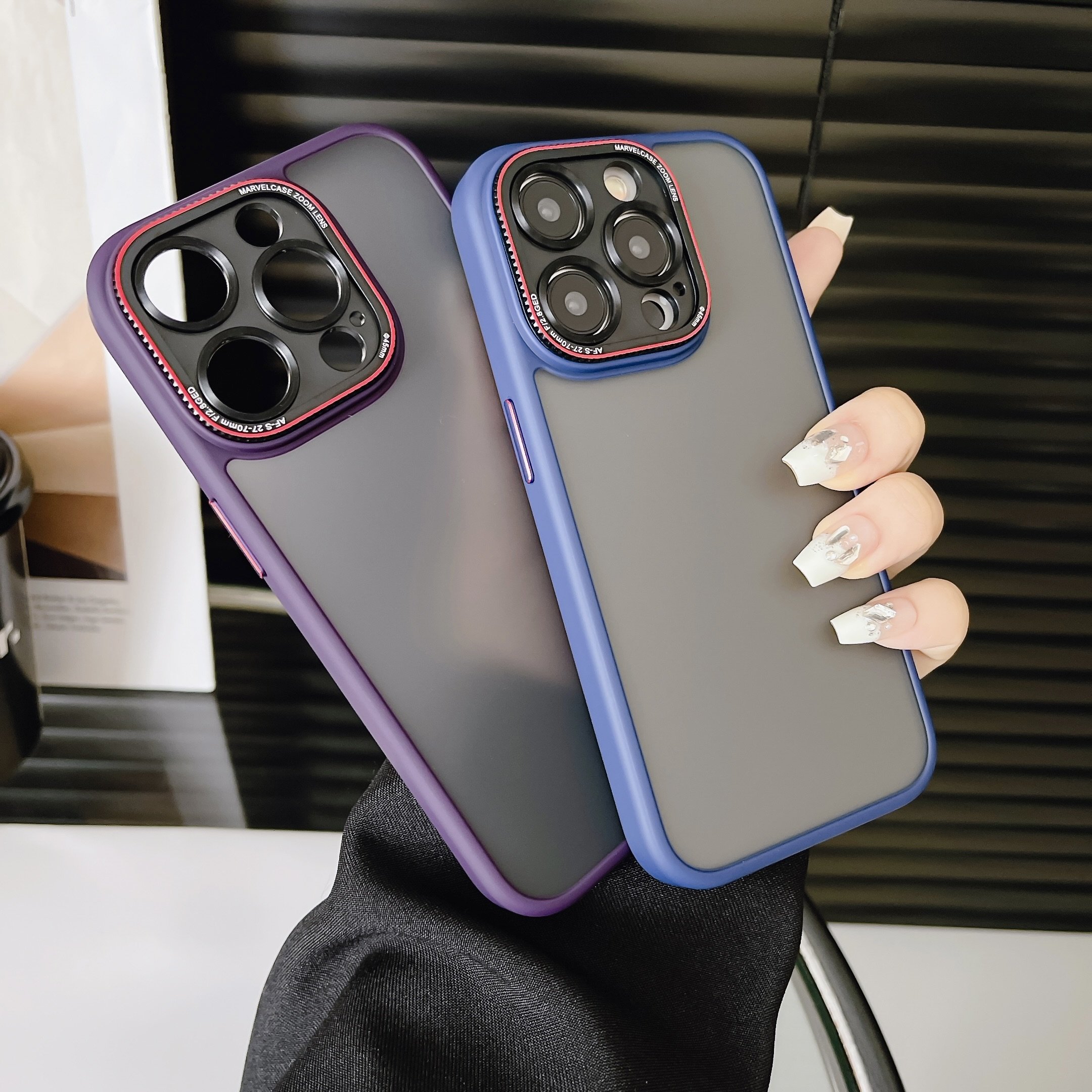Luxury Mobile Phone Cases in Candy Color Waterproof and Shockproof With Lai-ca Lens Frame for iPhone 16 15 14 13 12 Pro Max Plus