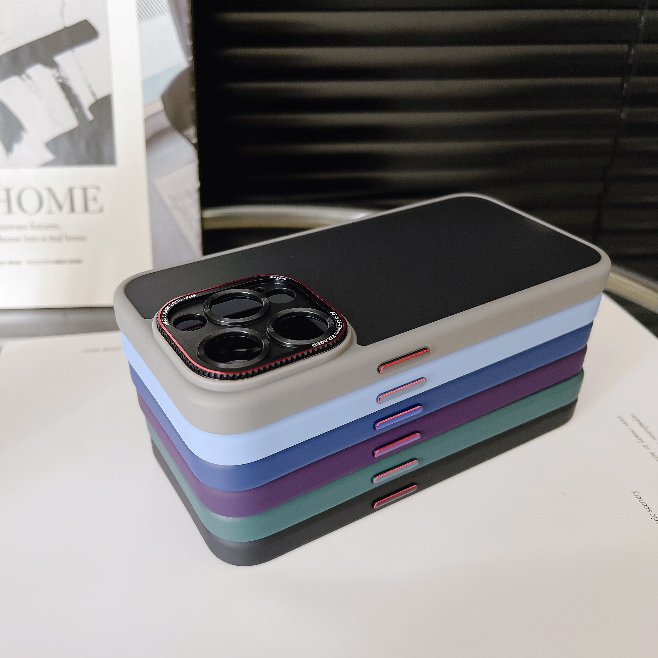 Luxury Mobile Phone Cases in Candy Color Waterproof and Shockproof With Lai-ca Lens Frame for iPhone 16 15 14 13 12 Pro Max Plus