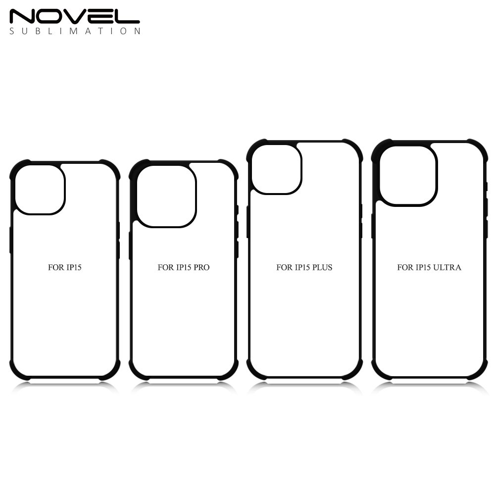 Personality Bumper corner full protection Mobile Phone Case Sublimation Blank 2D Rubber TPU Cover For iPhone 15 series