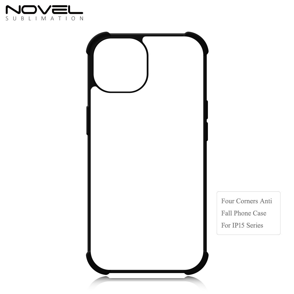 Personality Bumper corner full protection Mobile Phone Case Sublimation Blank 2D Rubber TPU Cover For iPhone 15 series