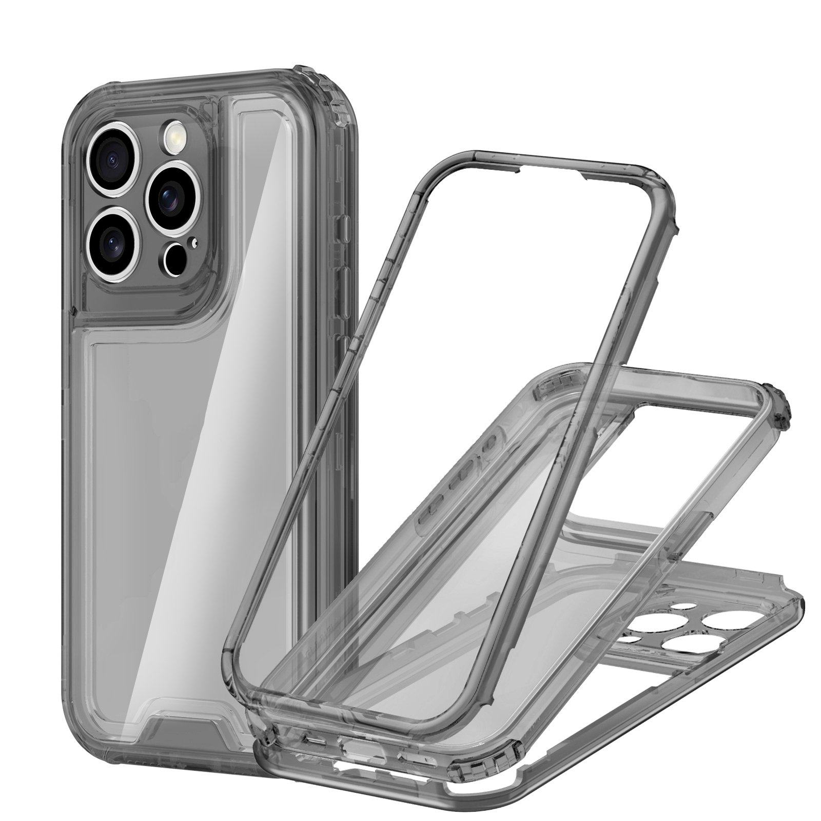 Hot selling 360 Forros 3 en 1 full cover phone case for iphone 16 14 12 fundas para celulares shockproof for iphone 16 PRO MAX