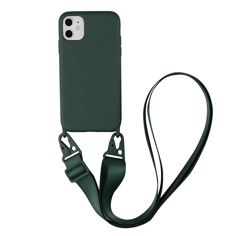 Multi -colors Detachable Rope Lanyard Silicone Crossbody Mobile Phone Case With Necklace For iPhone 14 13 12 Pro Max