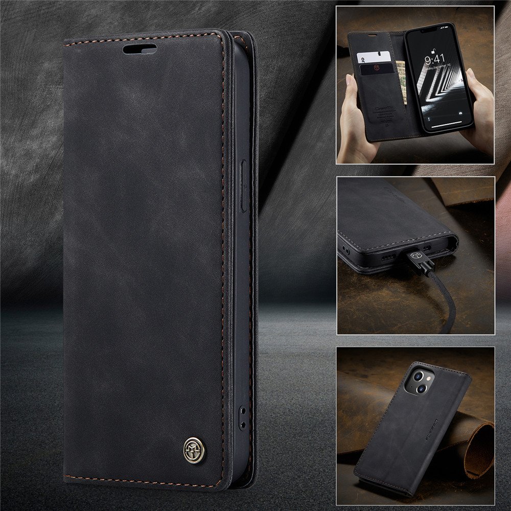 For iPhone 15 Pro Max Flip Phone Case PU Leather with Wallet Card Holder and Stand Multi-functional Drop-proof Cell Phone Case
