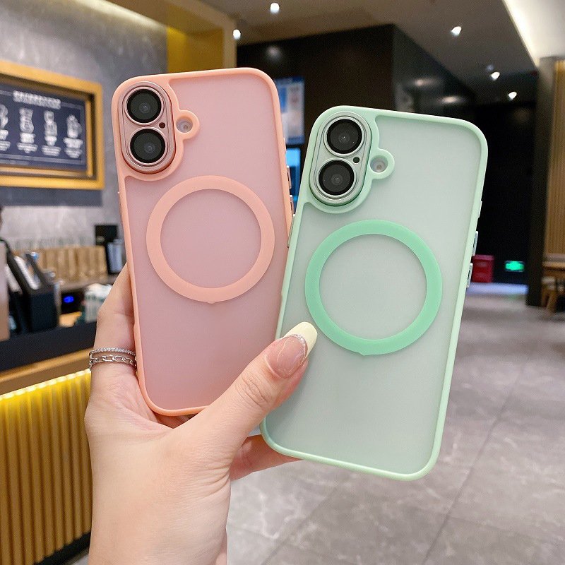 New Matte Magnetic Phone Case For iPhone 16 Pro Max Skin Feel Camera Protector PC Mobile Phone case for iPhone 16 15 14 13
