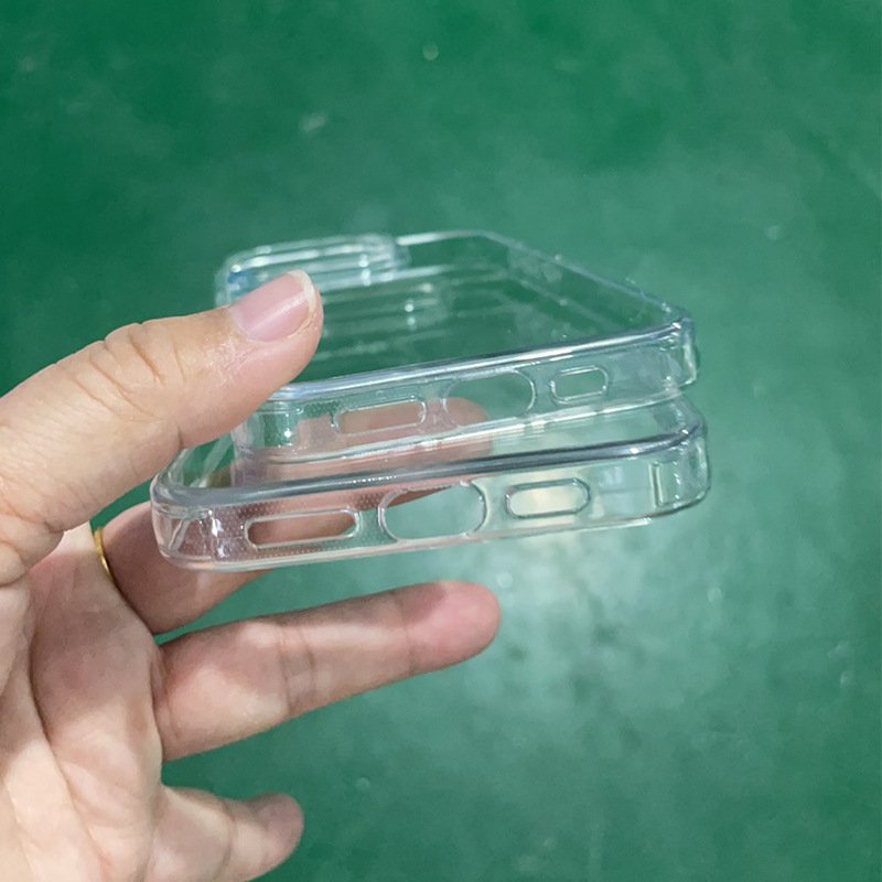Suitable for iPhone 16 flat transparent acrylic mobile phone case airbag anti-fall two-in-one protective cover