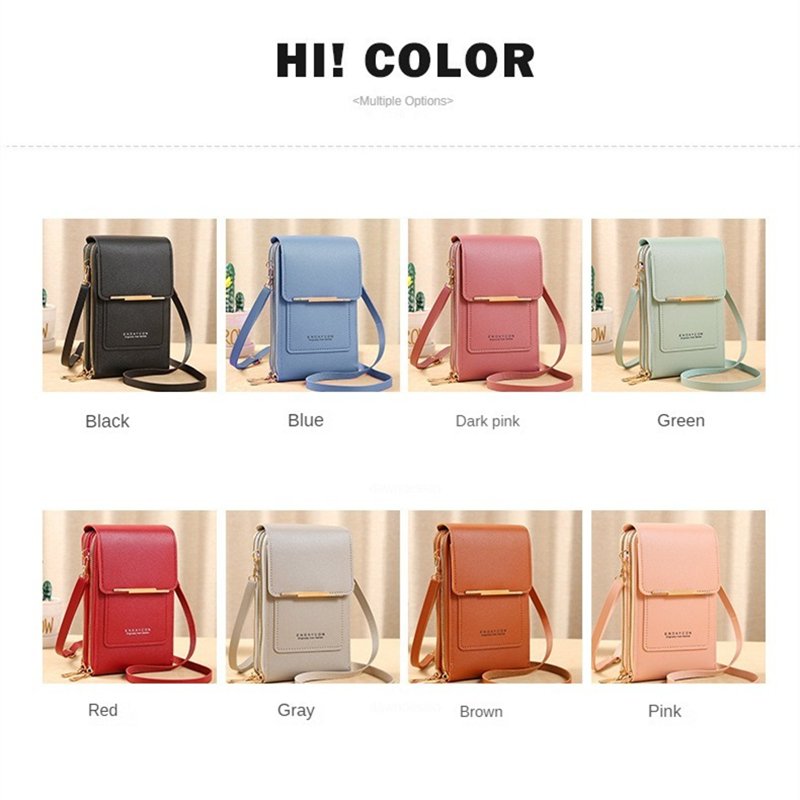 Multifunctional Phone Bag Twill PU Ladies Wallet Large Capacity Travel Wallet For Smartphones Below 6.5 Inches iphone Samsung
