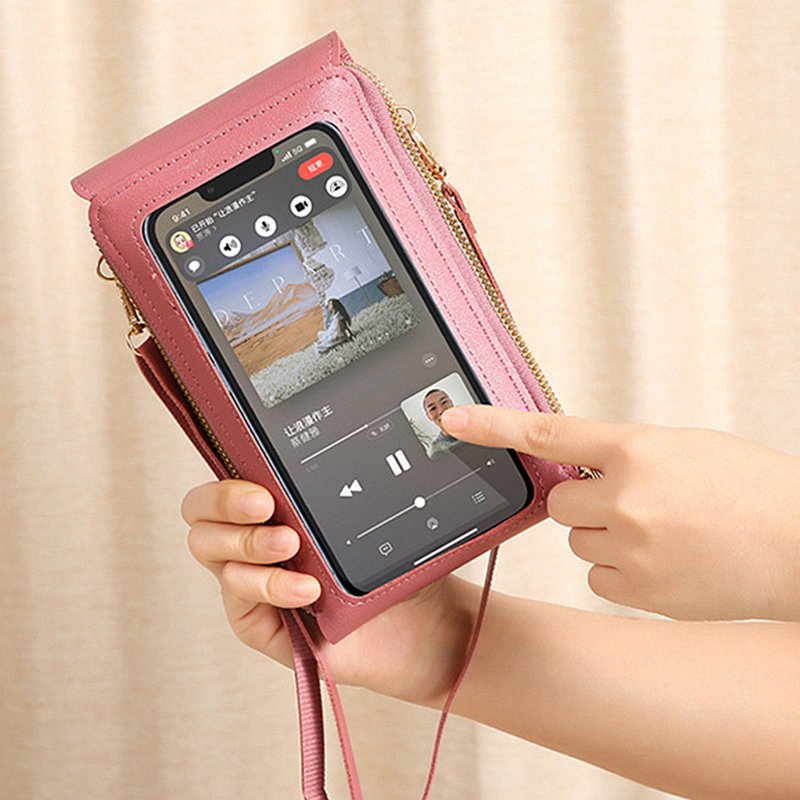 Multifunctional Phone Bag Twill PU Ladies Wallet Large Capacity Travel Wallet For Smartphones Below 6.5 Inches iphone Samsung