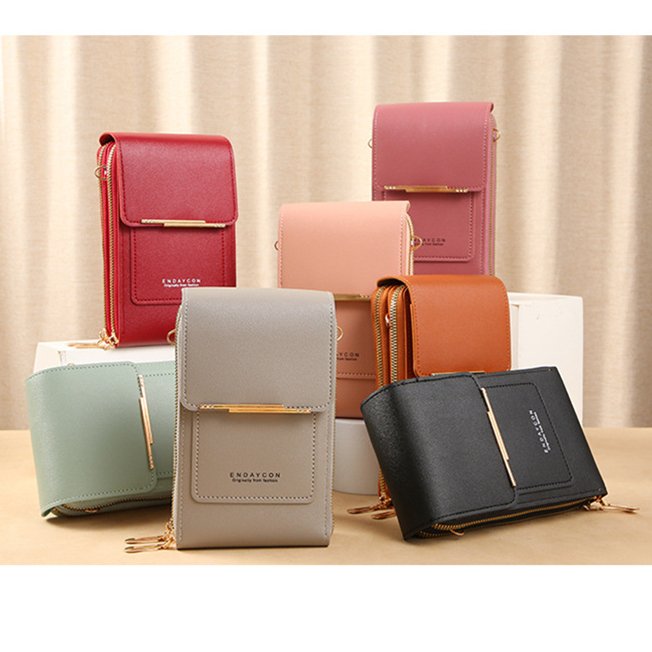 Multifunctional Phone Bag Twill PU Ladies Wallet Large Capacity Travel Wallet For Smartphones Below 6.5 Inches iphone Samsung