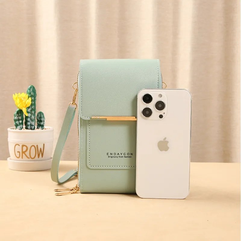 Multifunctional Phone Bag Twill PU Ladies Wallet Large Capacity Travel Wallet For Smartphones Below 6.5 Inches iphone Samsung