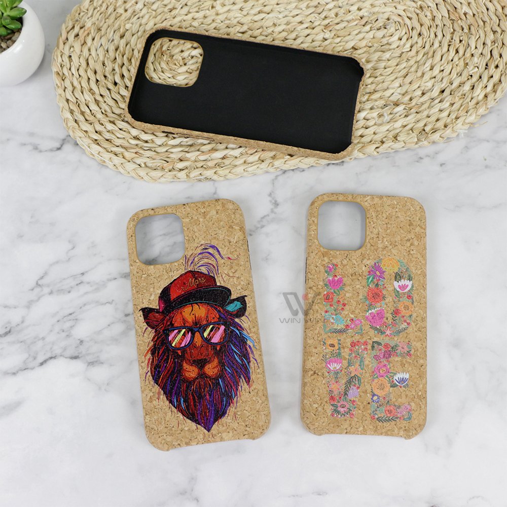 Eco-friendly Blank Cork Wood Cover Soft Mobile Phone Bags & Cases For iPhone 14 Pro Max 13 Mobile Case