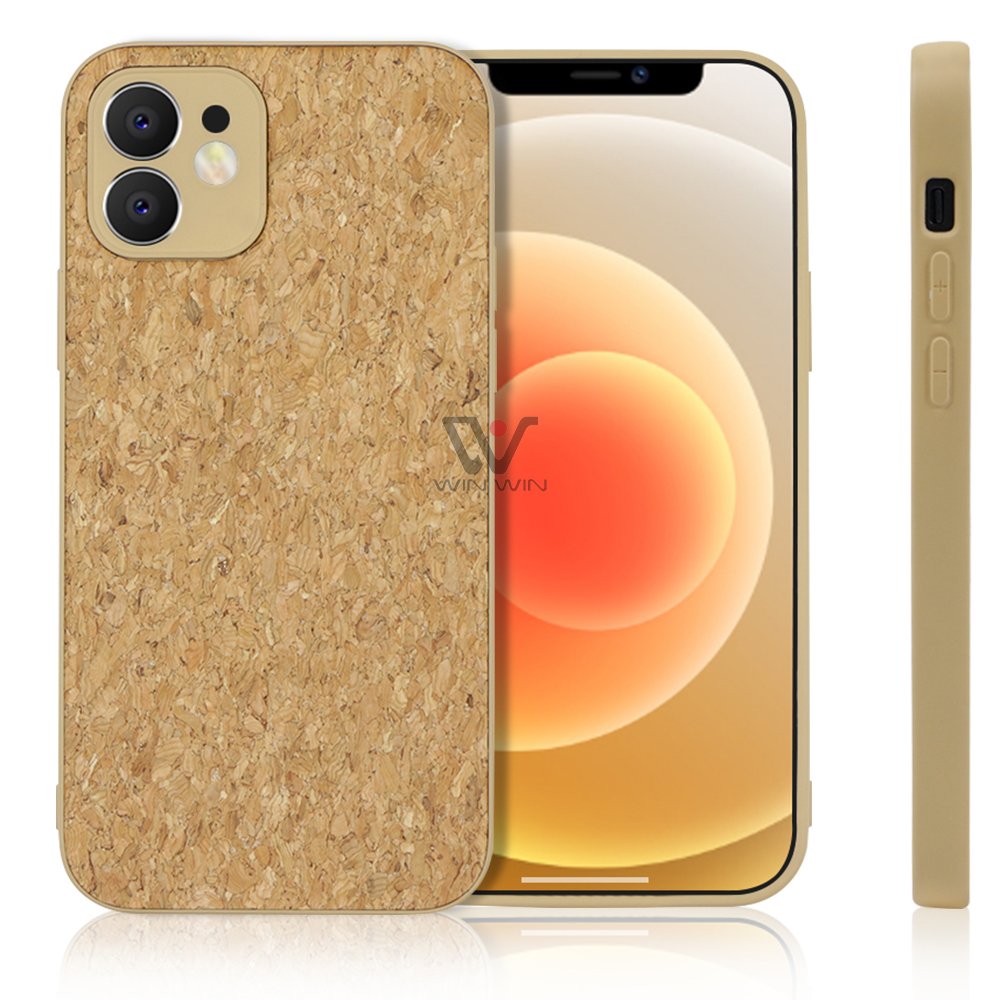 Eco-friendly Blank Cork Wood Cover Soft Mobile Phone Bags & Cases For iPhone 14 Pro Max 13 Mobile Case