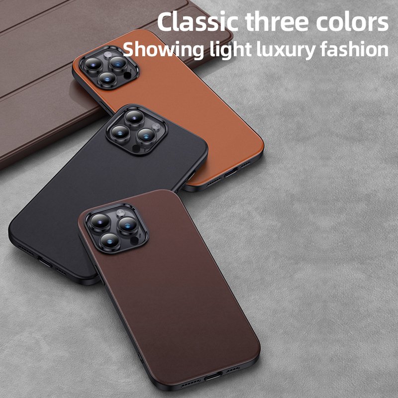 Business Leather Mobile Phone Case For iPhone 12 13 14 15 16 Pro Max Plus Magnetic Phone Cover For iPhone Bags Cellphone Funda