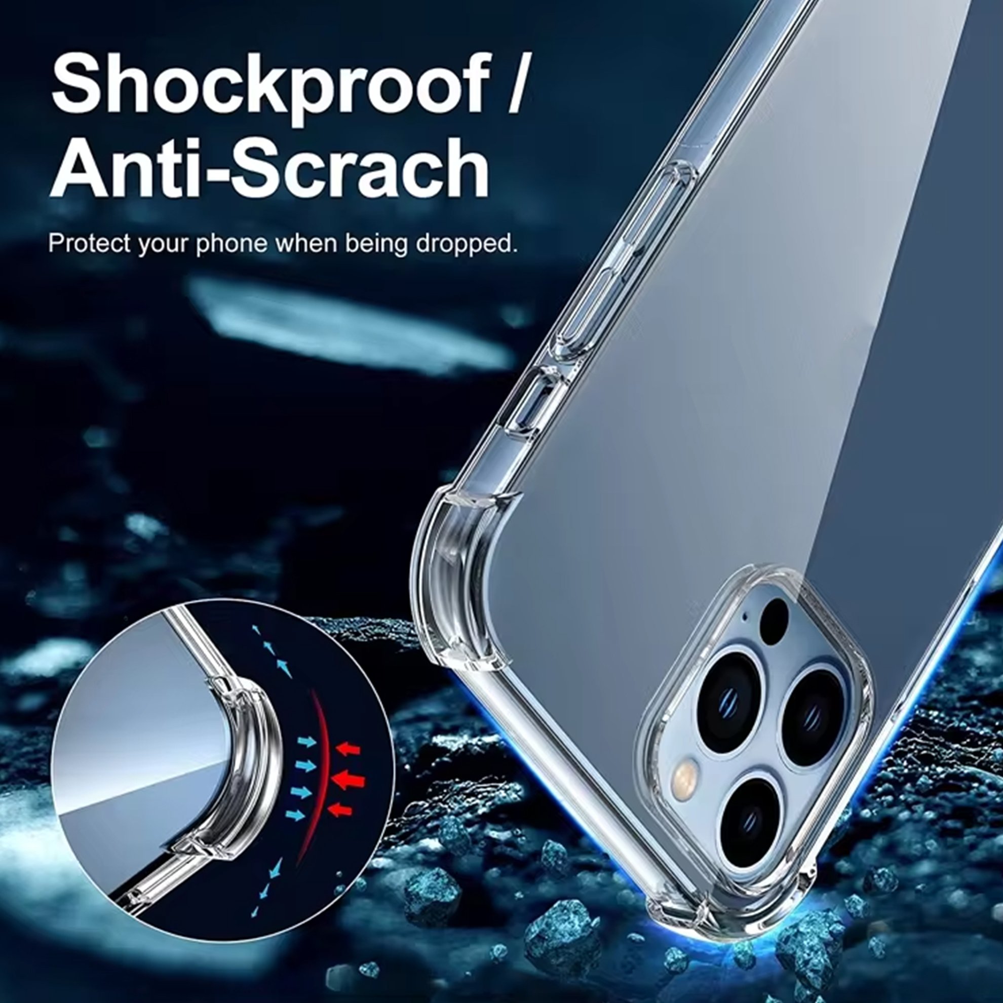 Transparent TPU high clear Mobile Cell Phone Covers Cases For Apple iPhone SE X XR XS 11 12 13 14 15 16 Pro Max