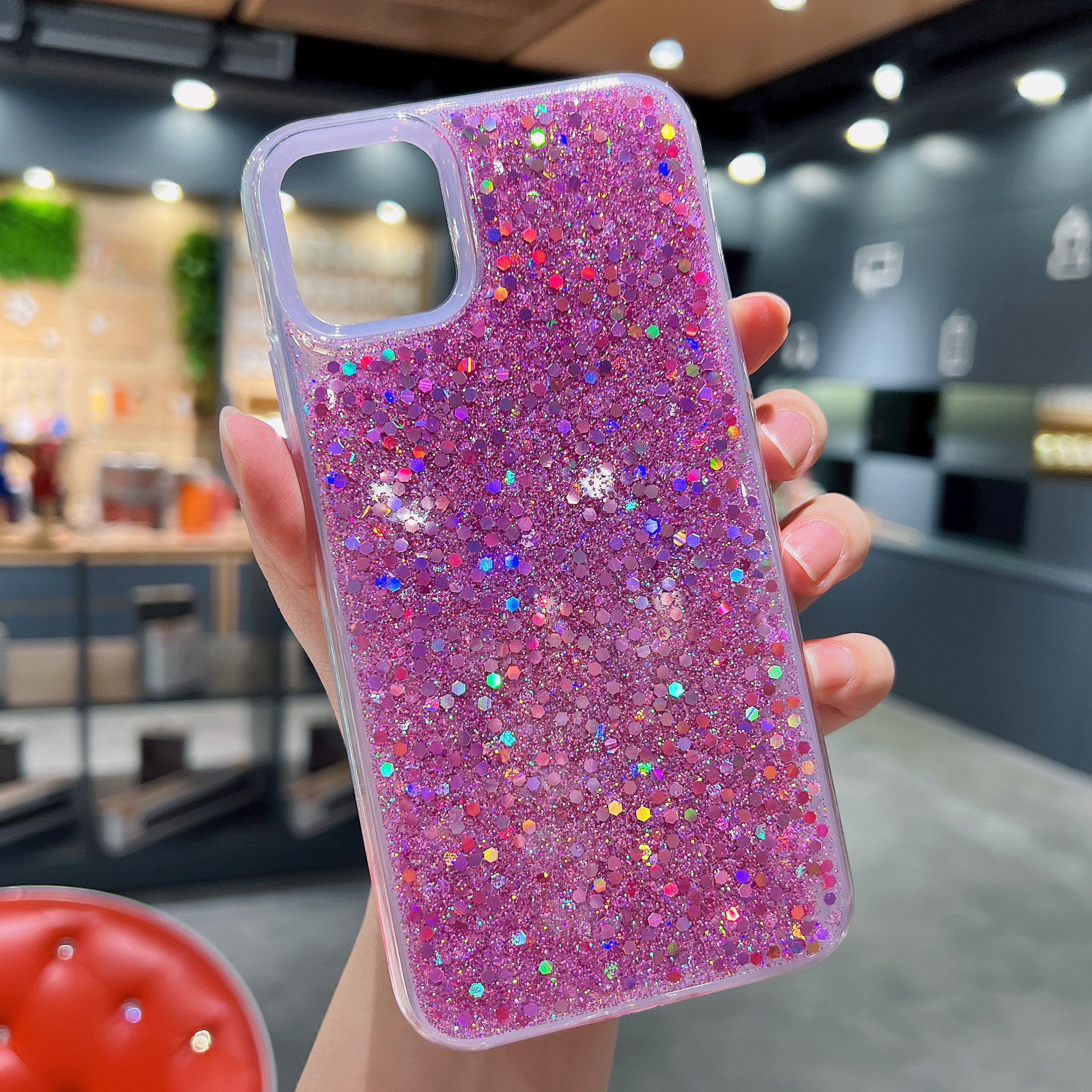 Mobile Phone Case for Samsung 23 Plus Accessories Glitter Fundas Brillo para Celular TPU + PC material 2 in 1 Design Protector