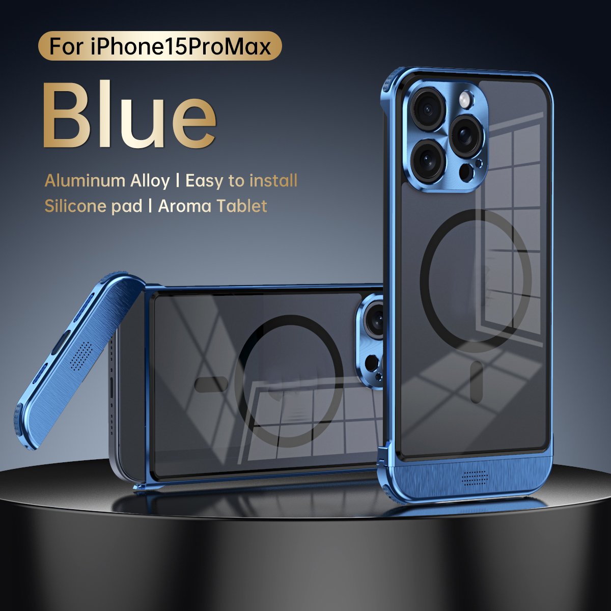 trendy product 2024 new arrival wireless charging camera protection aluminum glass mobile phone case for iphone 15 pro max 14 13