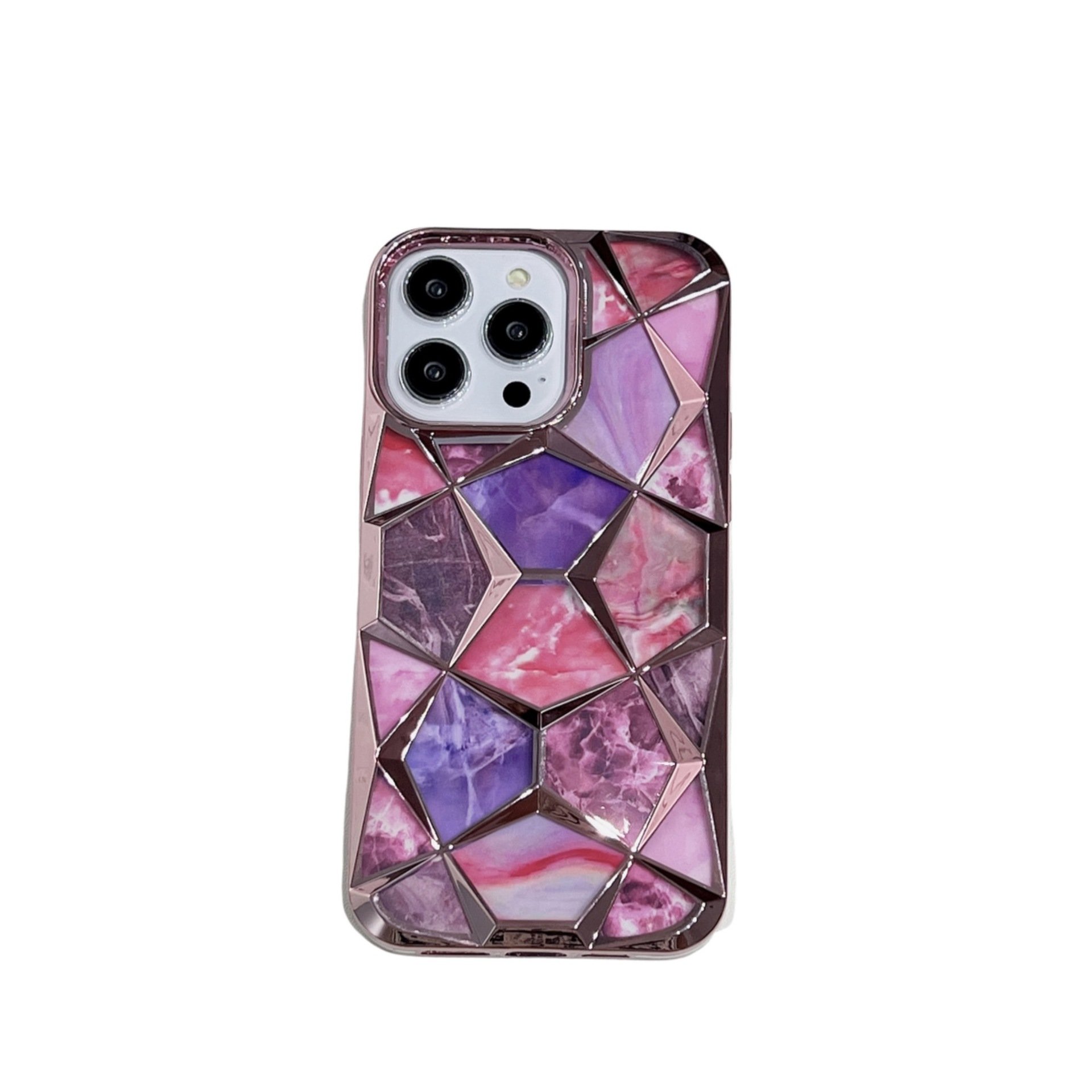 Suitable for iPhone16Promax 15pro Luxury phone case marble stereo 13 electroplating 12 advanced sense 14promax