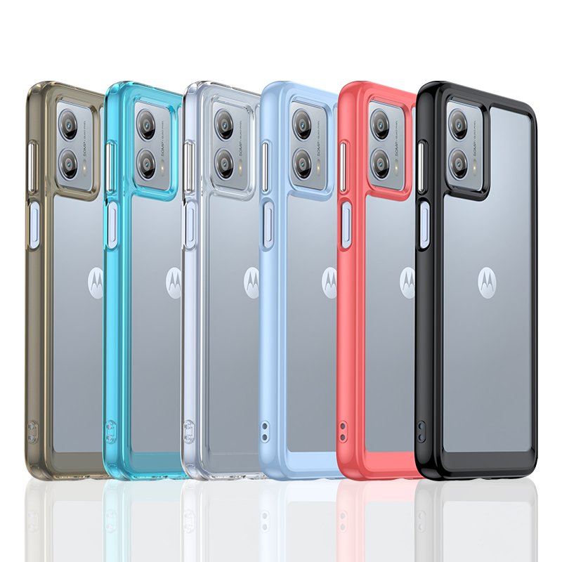 Luxury Transparent Candy Color Acrylic TPU Bumper Hybrid Clear Mobile Phone Case for Motorola Moto G53 2023 G13 G23 G73 Covers