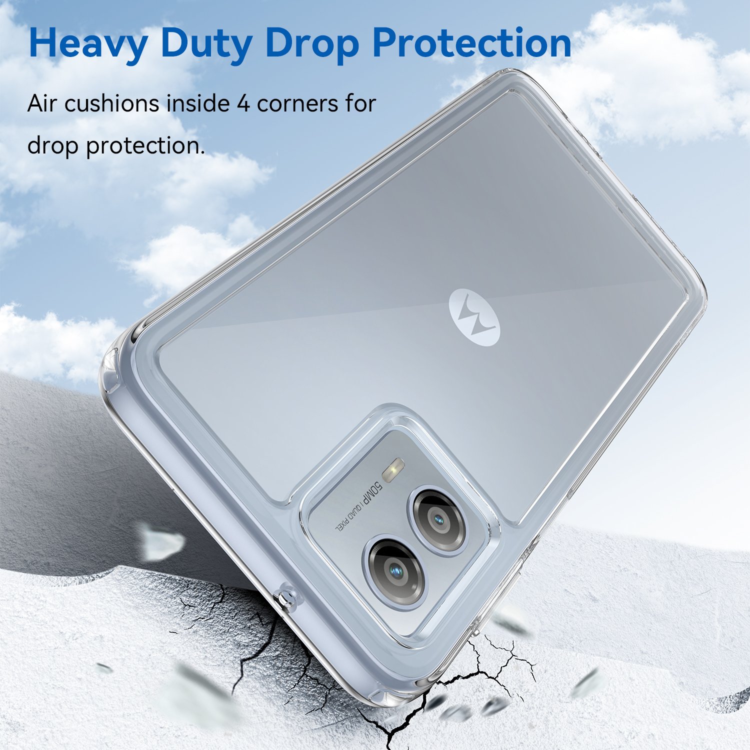 Luxury Transparent Candy Color Acrylic TPU Bumper Hybrid Clear Mobile Phone Case for Motorola Moto G53 2023 G13 G23 G73 Covers