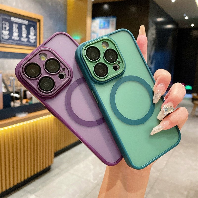 For iPhone 11 12 13 14 15 Pro Max Case Matte Frosted Phone Cover Luxury Design Custom wholesale cell Magnetic phone case