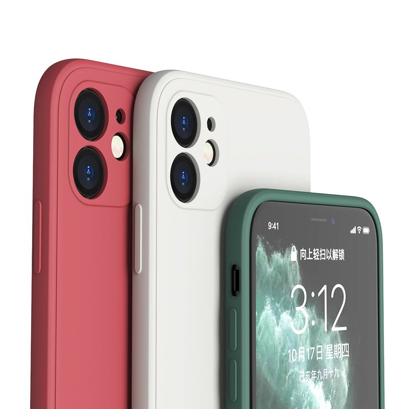 Candy Color Soft TPU Phone Case for iPhone 16 14 13 12 11 Pro Max XR XS Max X 6 7 8 Plus 15 Liquid Silicone Back Cover