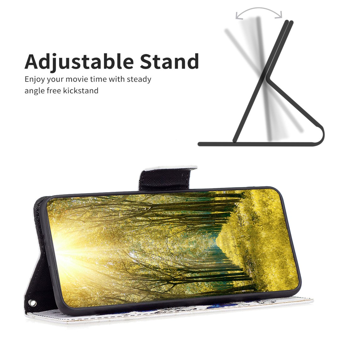 pu leather flip wallet full UV print case for samsung A24 A34 A54 A74 A14 A04E M14 kickstand card slot case for iphone 14 13 12