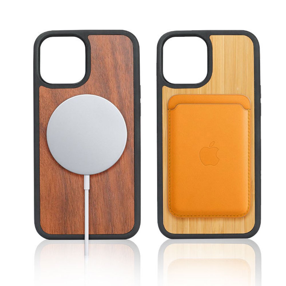 Anti-shock Wood Wholesale Cell Phone Case Magnetic Phone Cover for iPhone 13 Mini 13 14 Pro Max Phone Case