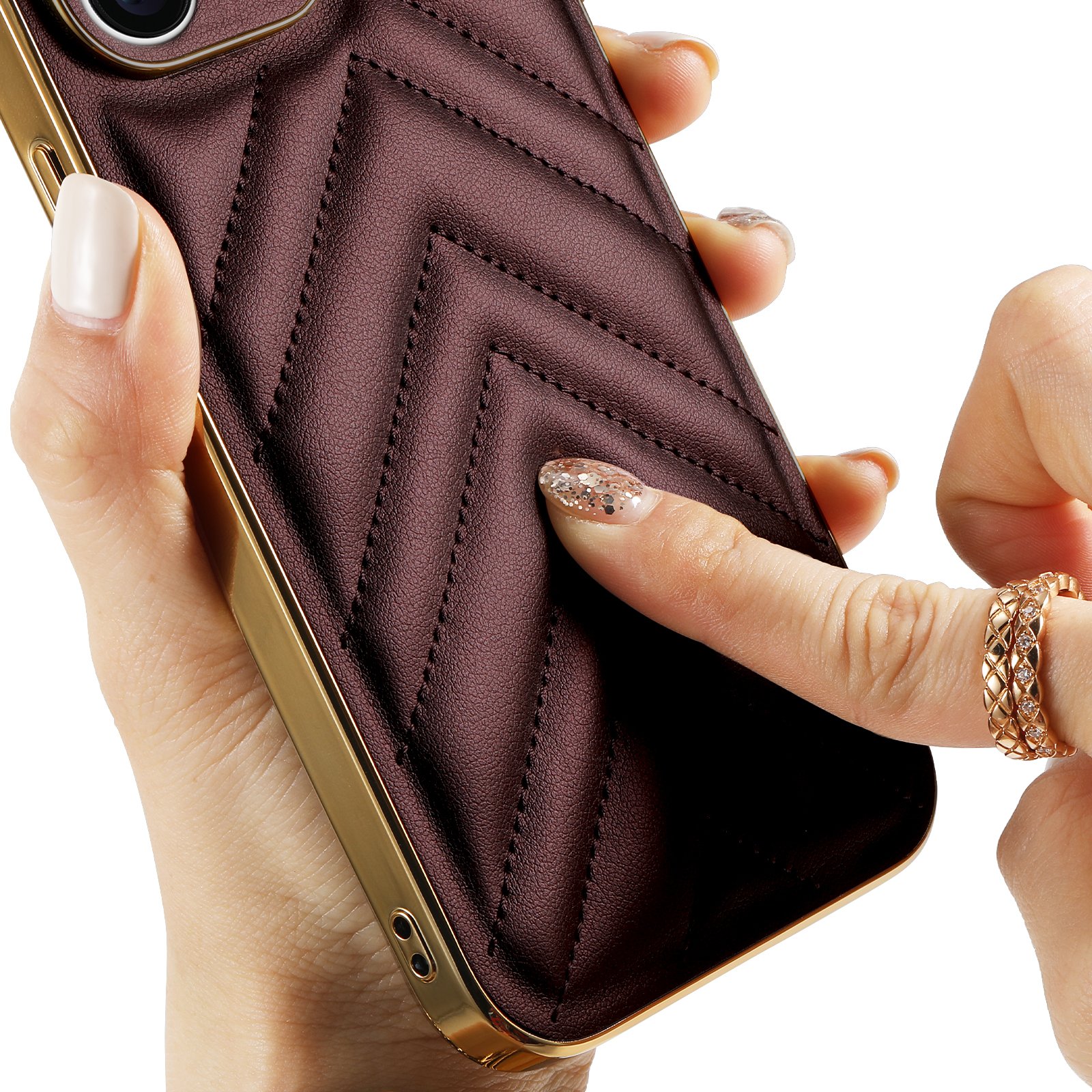 Electroplated mobile phone case For iPhone 14 Pro Max Luxury phone case for iPhone12/13 Soft edge Back elastic feel