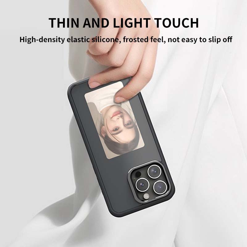 New Luxury Mobile Accessory E-Ink Smart Cover Screen Display Shockproof Business Silicone NFC Phone Case for iPhones 15 Pro Max