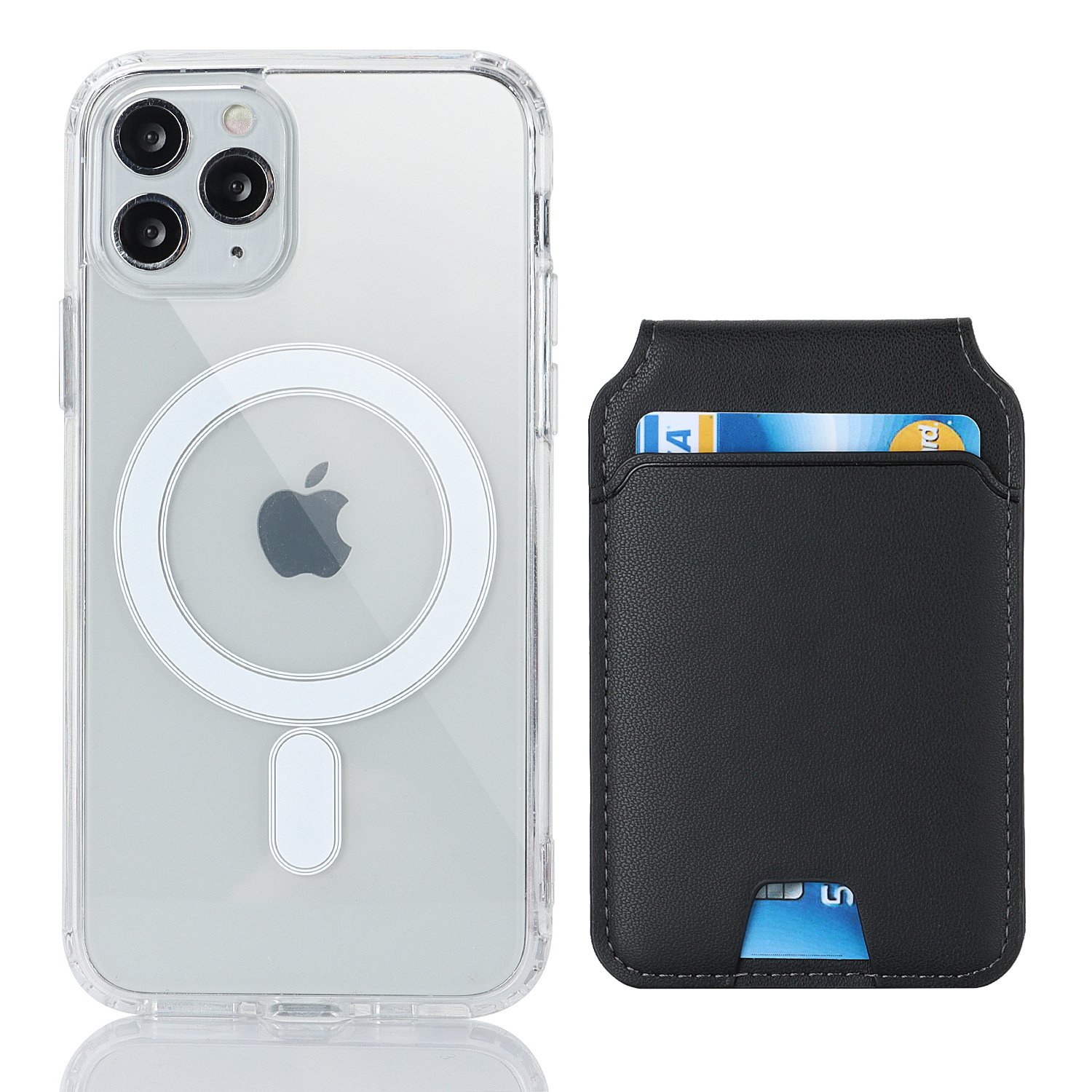 Magnetic Pu Leather Mobile Phone Case Card Pocket For Iphone Samsung Mobile Phone Credit Cards Wallet Holder