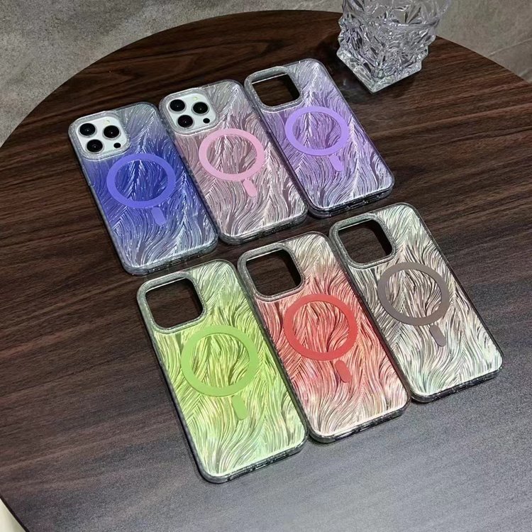 Luxury Cute Gradient Wireless Charge Magnetic Phone Cases For iPhone 16 16 Pro Max 15 14 13 12