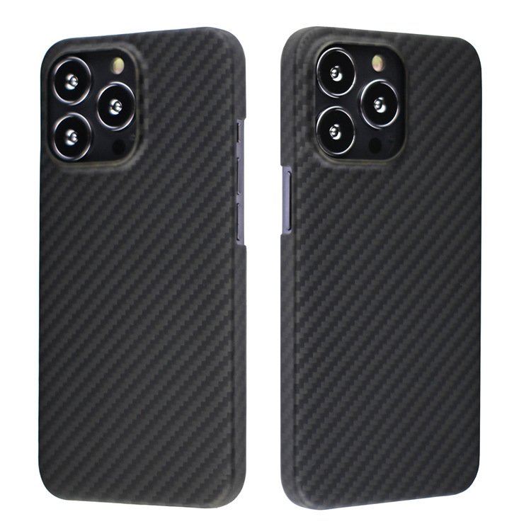 Carbon Fiber Texture Phone Cover Aramid Fiber Mobile Phone Case For Iphone 13 / mini / Pro / Pro max