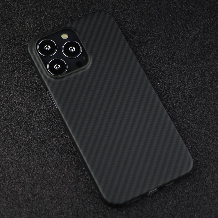 Carbon Fiber Texture Phone Cover Aramid Fiber Mobile Phone Case For Iphone 13 / mini / Pro / Pro max