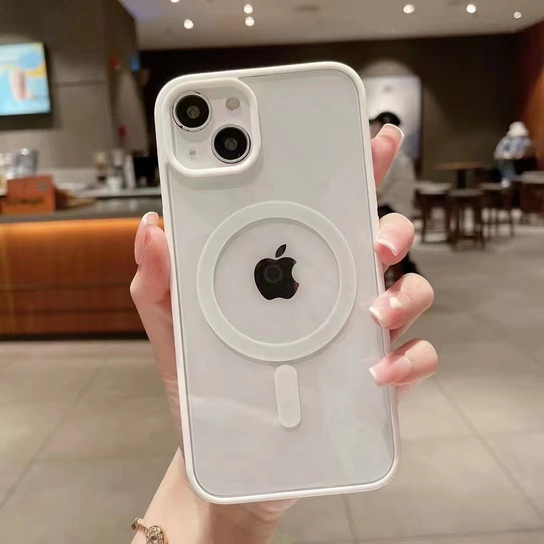 Hot Selling Protective Phone Cover With Box Packing For iPhone 14 15 16 Pro Max Clear Acrylic Magnetic Phone Case Wholesale