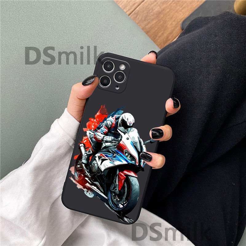 for iPhone 16 Motorcycle Phone Case for iPhone 15 14 13 Pro 12 11 Pro Xs X XR Max Silicone Cases Soft Cover
