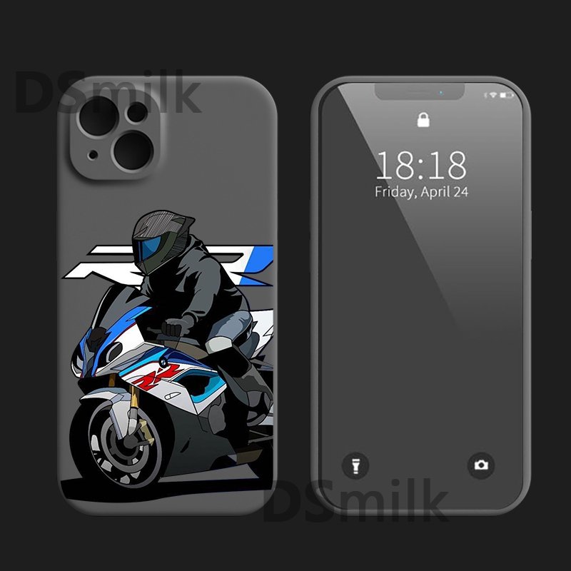 for iPhone 16 Motorcycle Phone Case for iPhone 15 14 13 Pro 12 11 Pro Xs X XR Max Silicone Cases Soft Cover