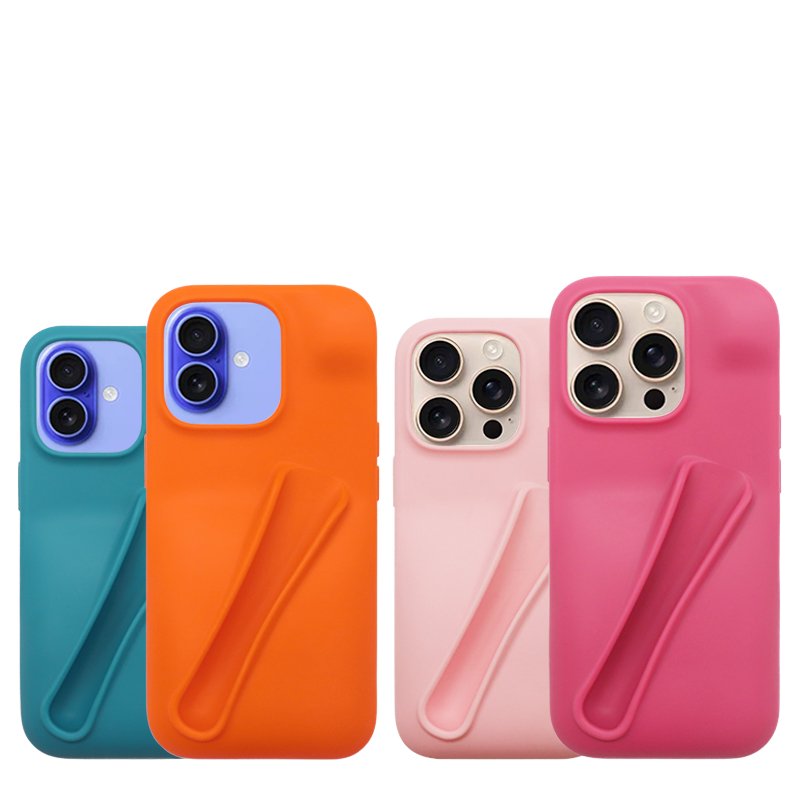 Leyi New Arrival Silicone Phone Cover for iphone 16 pro max Lip Gloss Case Lipstick Mobile Phone Case Lipstick Holder cover