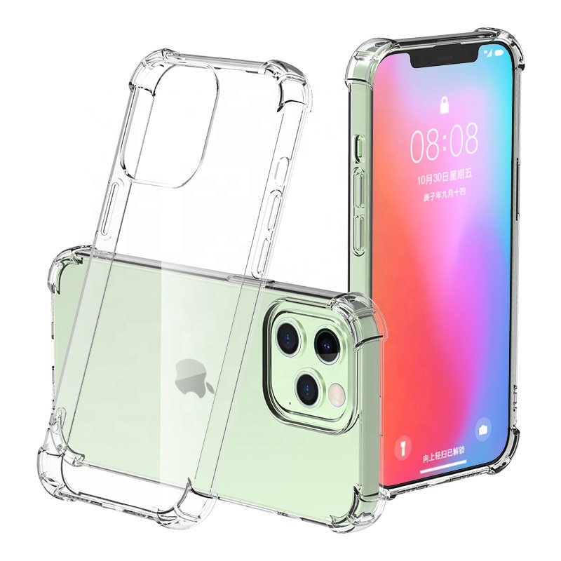 For Iphone 14 13 12 11 Pro Max Drop Protection Clear Soft TPU Case for Iphone XR X XS MAX For Apple Transparent Protection Cover