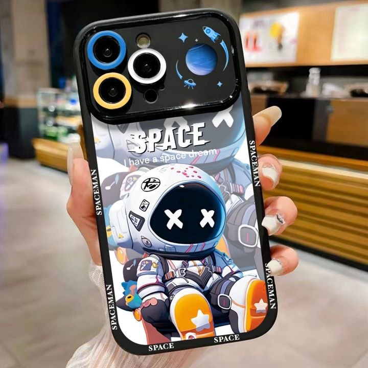 OEM Large Window TPU Print Space Astronaut Mobile Phone Case For iPhone 15 pro max 14 13 12 11 XS XR Wholesale Protect Cover