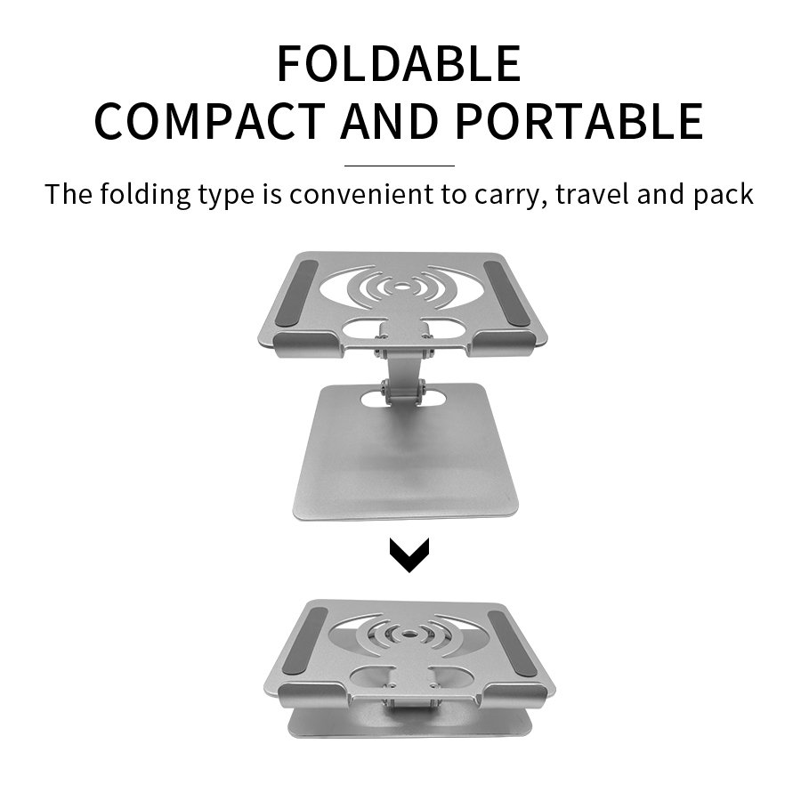 The New Cell Phone Tablet Accessories Can Be Folded 360 Degrees Rotating Phone Stand Silver Universal Mobile Stand