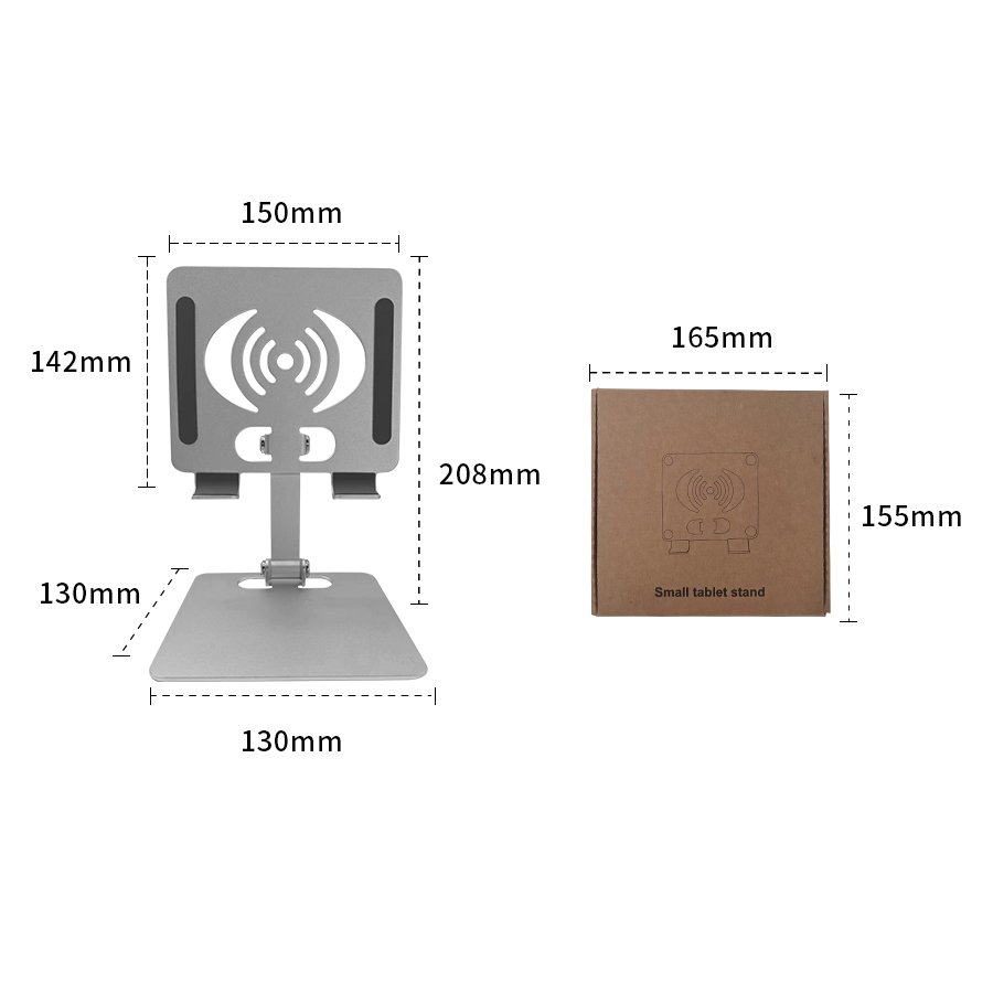 The New Cell Phone Tablet Accessories Can Be Folded 360 Degrees Rotating Phone Stand Silver Universal Mobile Stand