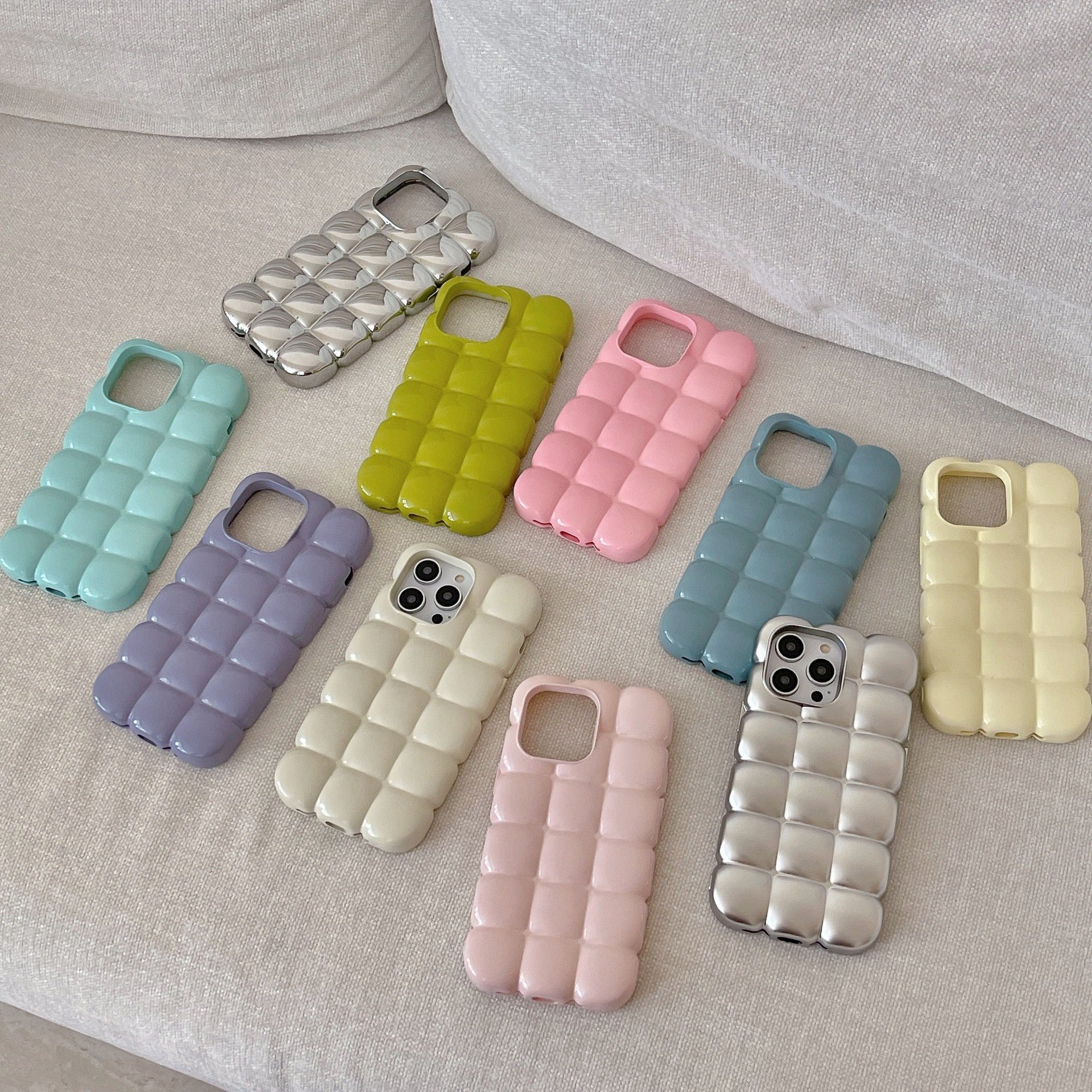 Solid Color Macaron Egg Boy Female Phone Case for iphone 11 12 13 14 15Pro Max Cell Cover funda