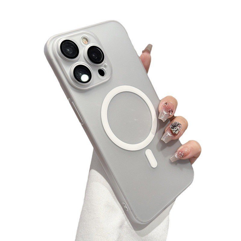 for Apple 16 PRO matte PC magnetic transparent suction ice mist semi phone case iPhone 14 PROMAX protective hard case 13 15 new