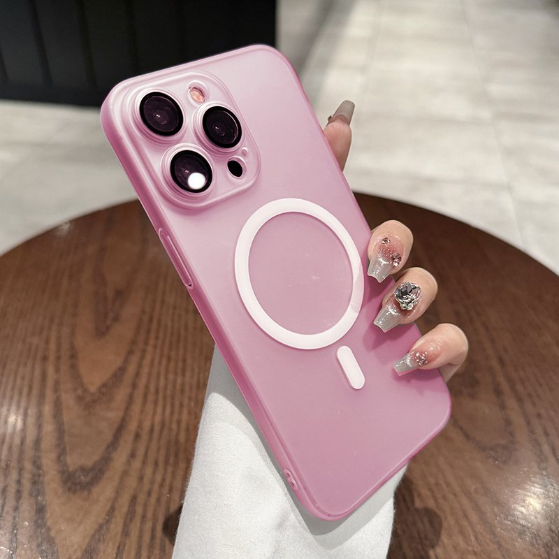 for Apple 16 PRO matte PC magnetic transparent suction ice mist semi phone case iPhone 14 PROMAX protective hard case 13 15 new