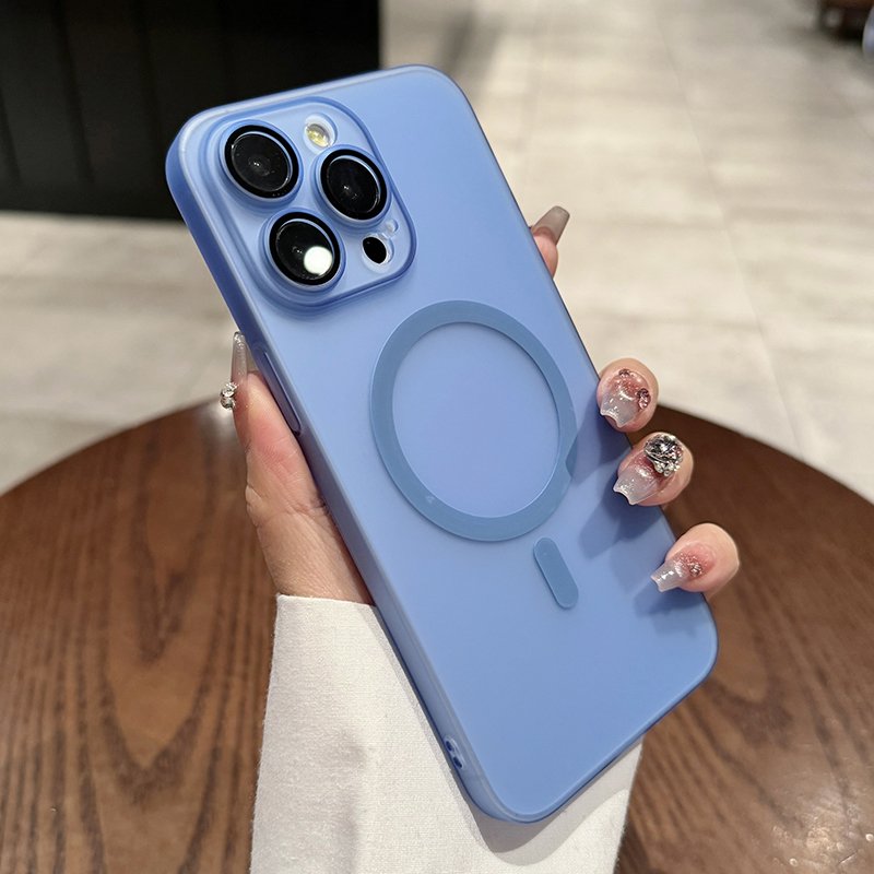 for Apple 16 PRO matte PC magnetic transparent suction ice mist semi phone case iPhone 14 PROMAX protective hard case 13 15 new